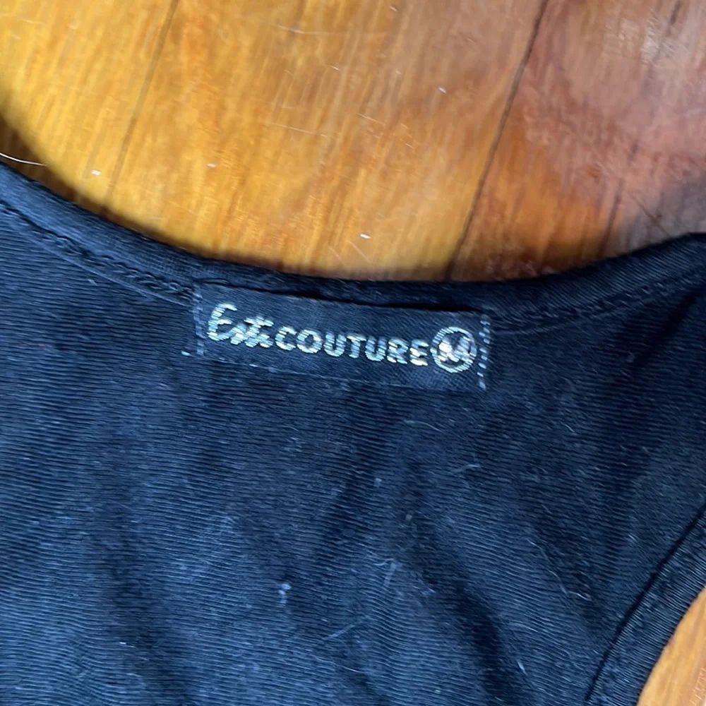 Esti Couture Black Rainbow Heart Sequins Tank Top Size Medium - Picture 3 of 4